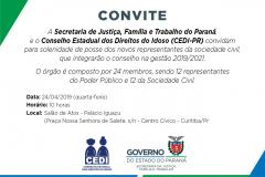Convite: Posse novos representantes CEDI sociedade civil